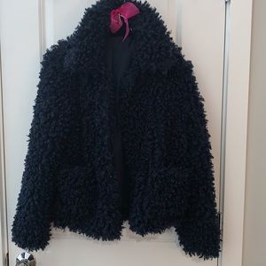 💙SUPER CHIC NAVY SHAGGY TEDDY COAT💙